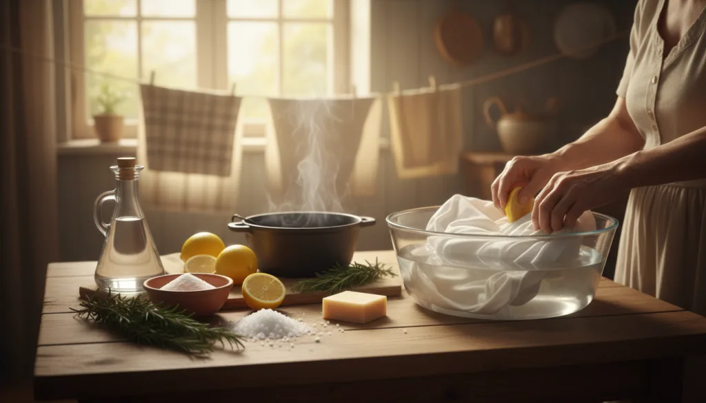 découvrez 7 astuces de grand-mère efficaces pour récupérer votre linge déteint et lui redonner éclat et fraîcheur facilement.